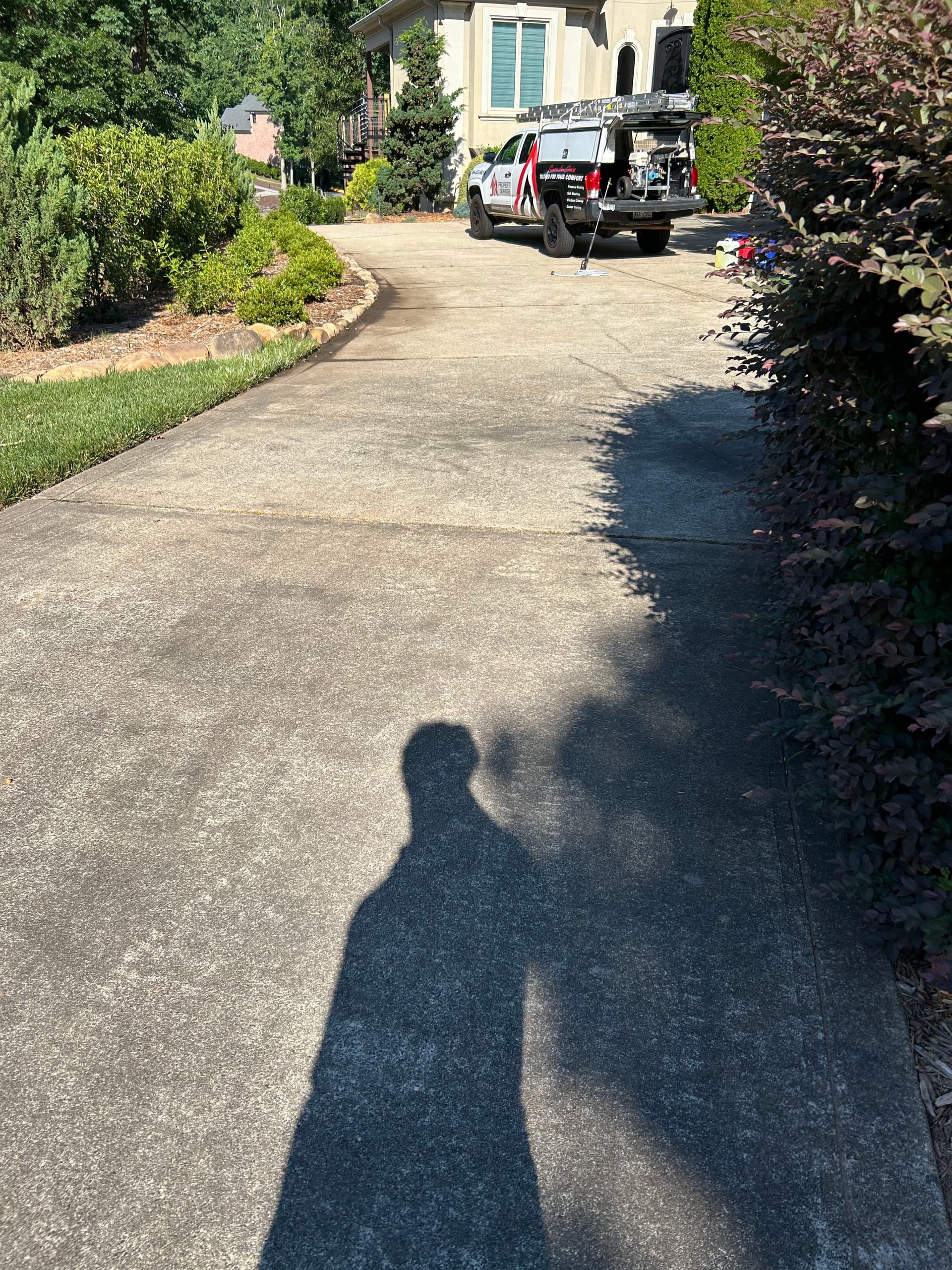 Gallery photos for Driveway Pressure Washing Wipes Out Algae and Grime in Cornelius: Image #2