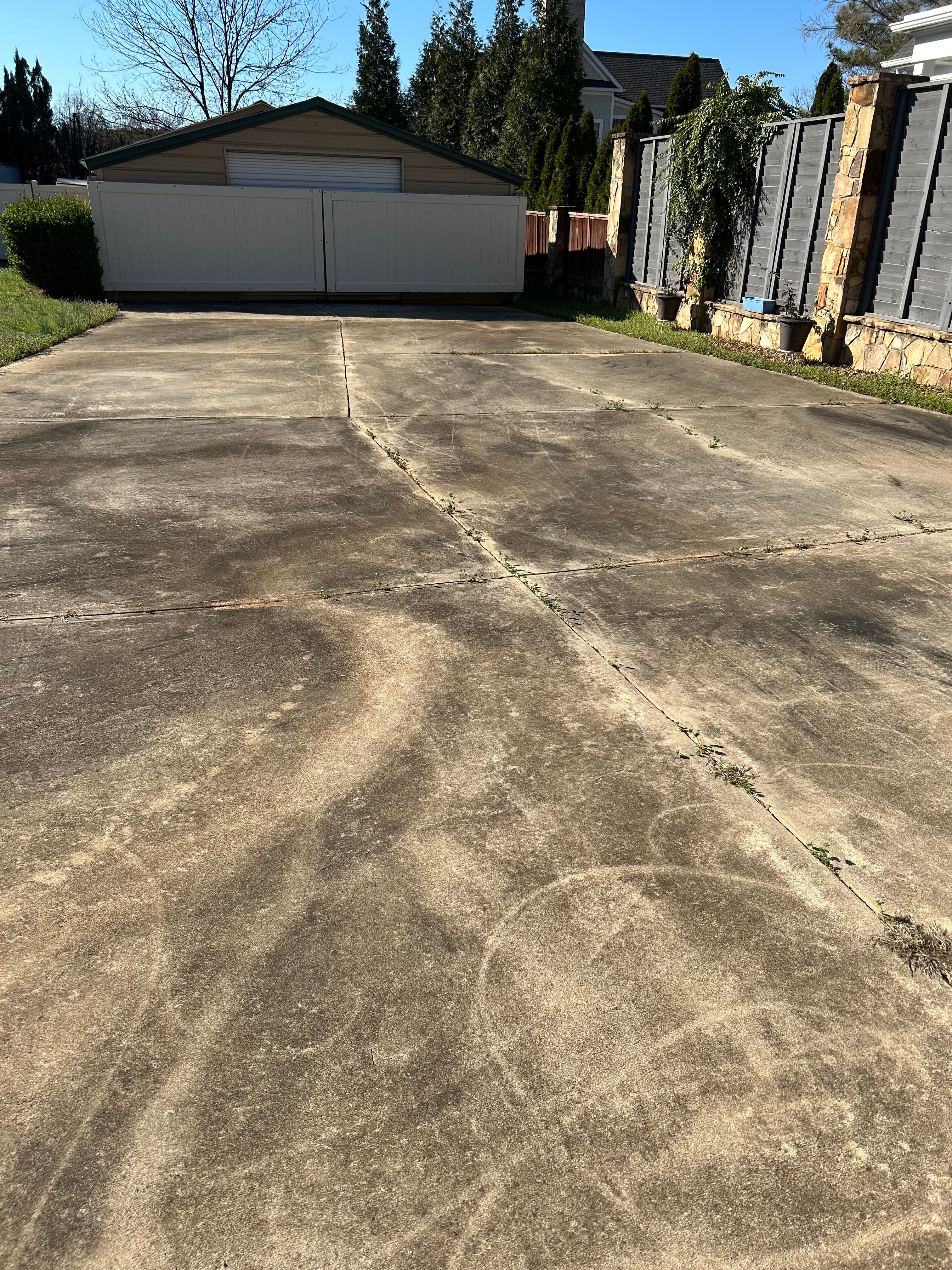 Project Driveway Transformation in Cornelius with Pressure Washing image