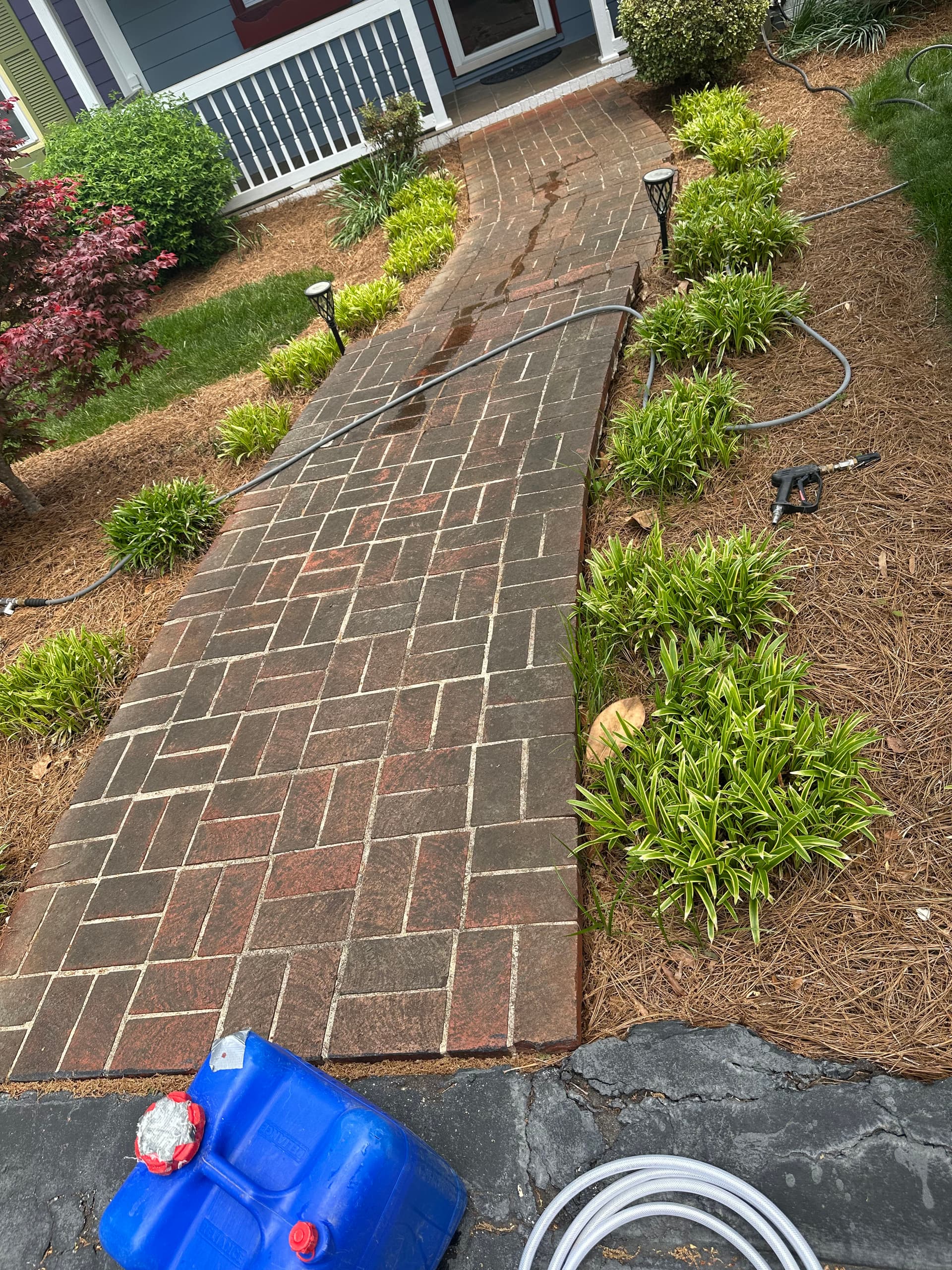 Brick Sidewalk Pressure Washing in Statesville NC image
