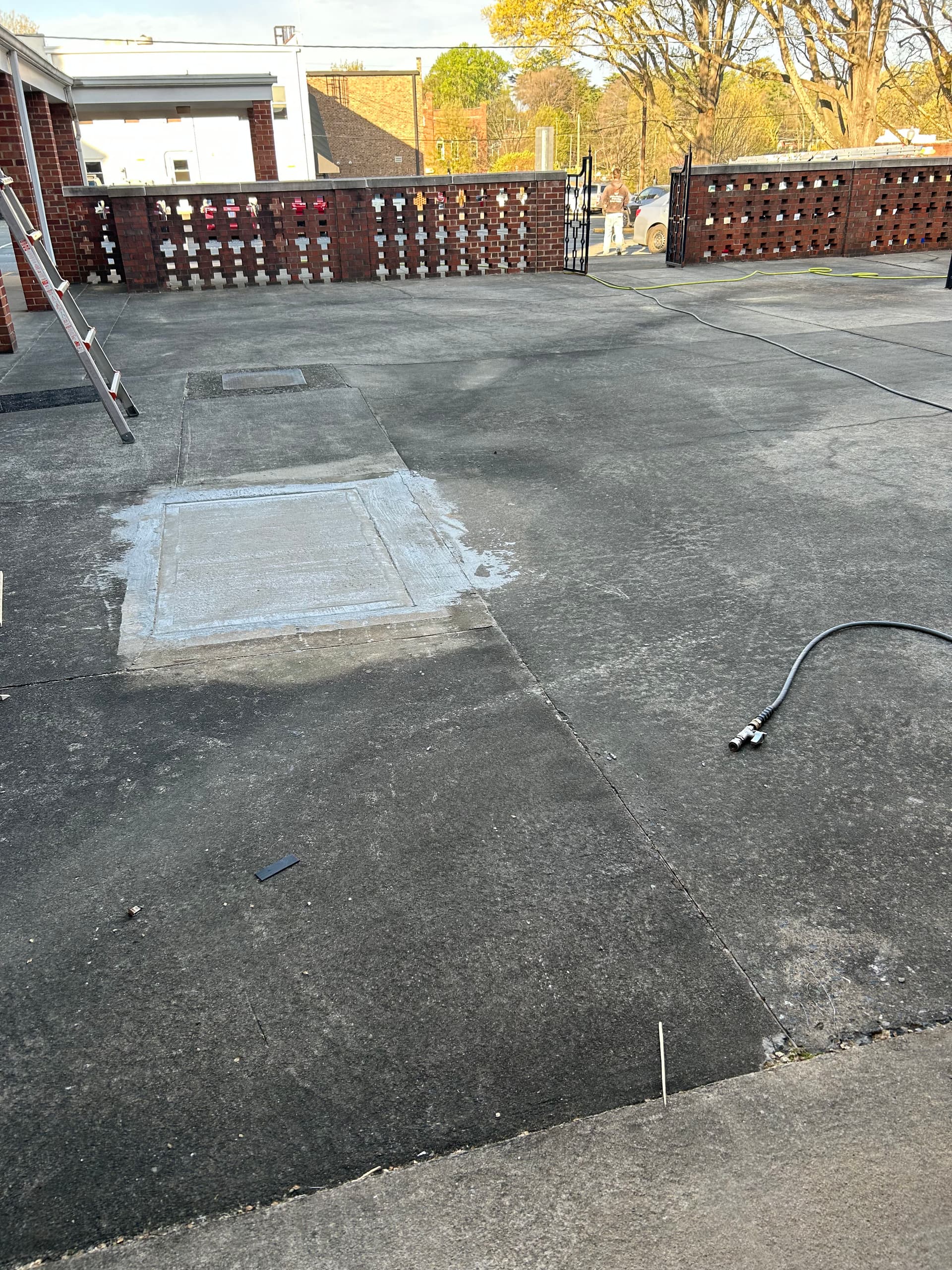 Church Courtyard Cleanup in Statesville NC image